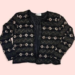 Vintage black and gold sequin